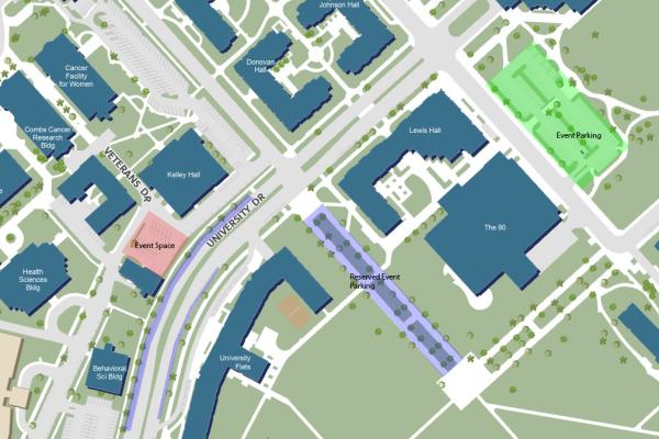 Map Showing Parking Impacts