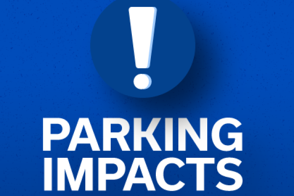 Parking Impacts (Blue background, white text)