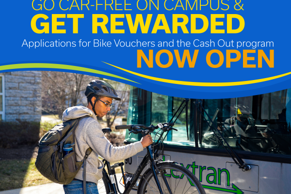 Go car-free on campus & get rewarded