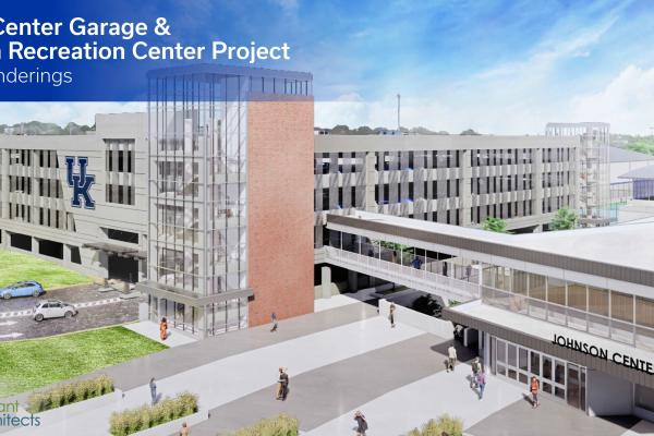 Sports Center Garage & Johnson Center Rendering