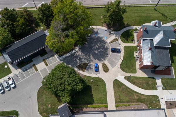 aerial photo of Cooper House area