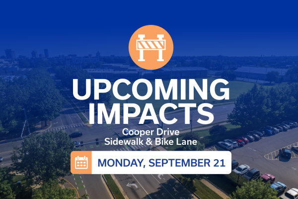 Upcoming Impacts: Cooper Drive Sidewalk & Bike Lane 
