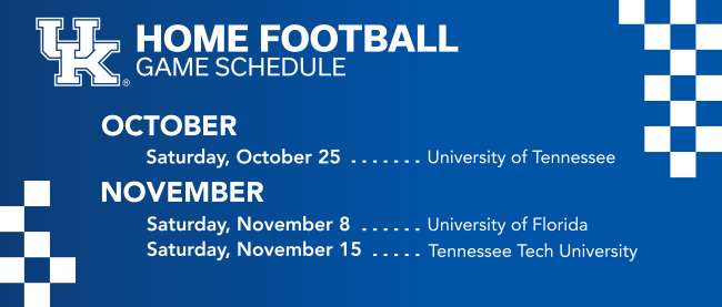 UK Football Home Game Schedule