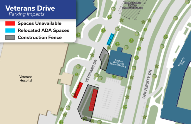 Veterans Drive Work Area