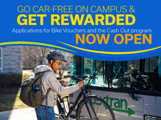 Go car-free on campus & get rewarded