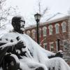 Statue in the snow
